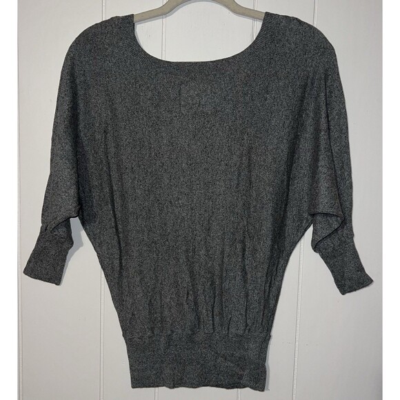 American Eagle Outfitters Gray Dolman 3/4 Length Sleeves Lightweight Knit Shirt - Picture 2 of 5